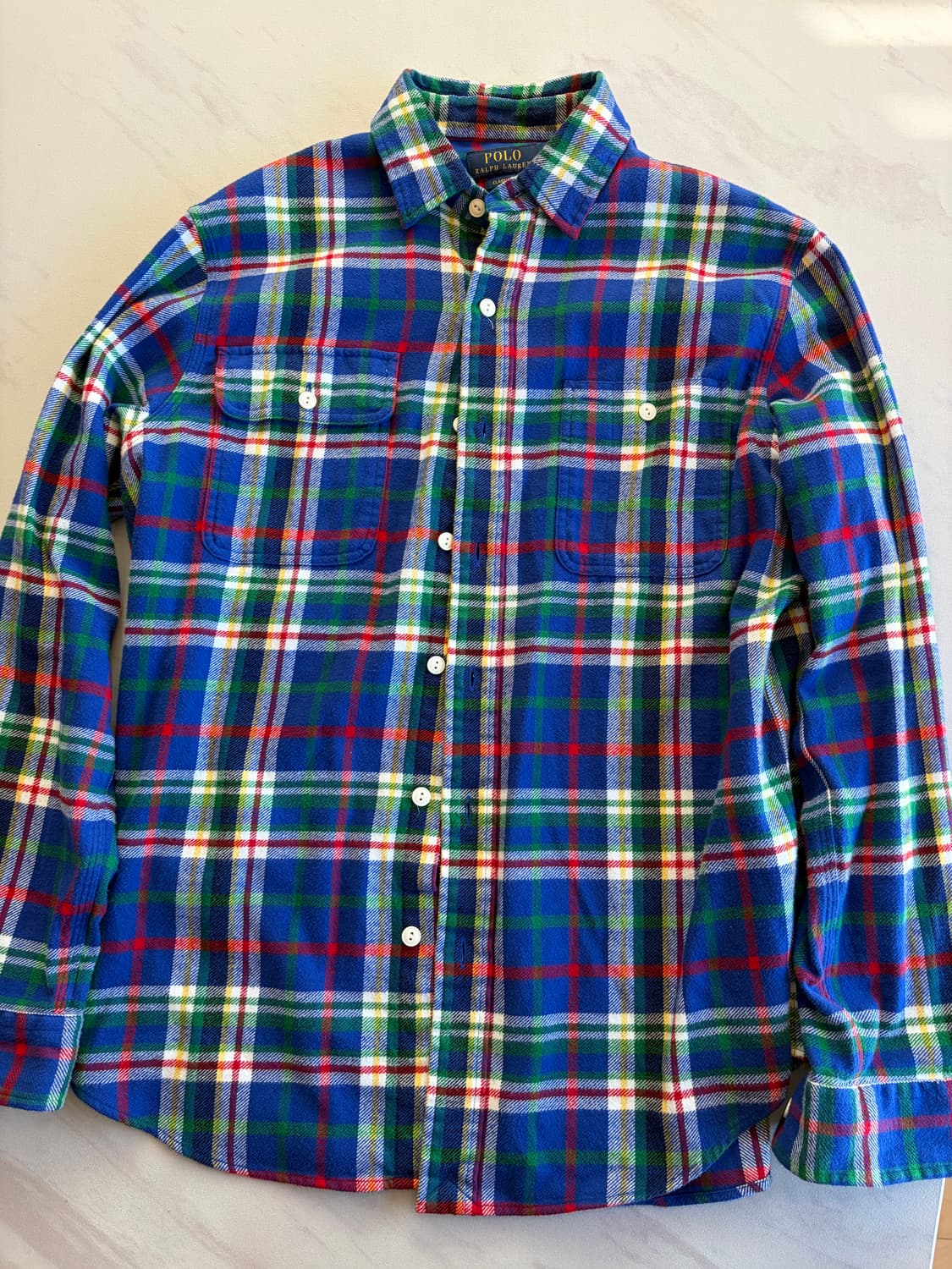 폴로 랄프로렌 클래식핏 플래드 플란넬 워크셔츠 상품이미지5