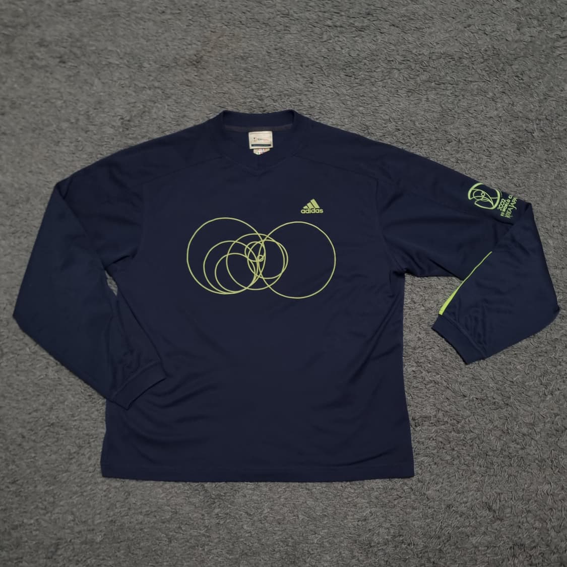 00s 아디다스 2002 한일 월드컵 트레이닝 져지 웜업 긴팔 L 빈티지 상품이미지2