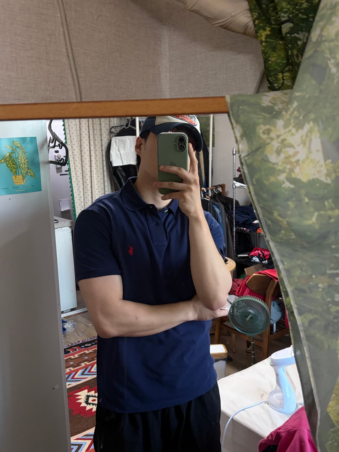 M) 폴로 랄프로렌 레드 포니 카라티 PK 반팔티셔츠 네이비 상품이미지9