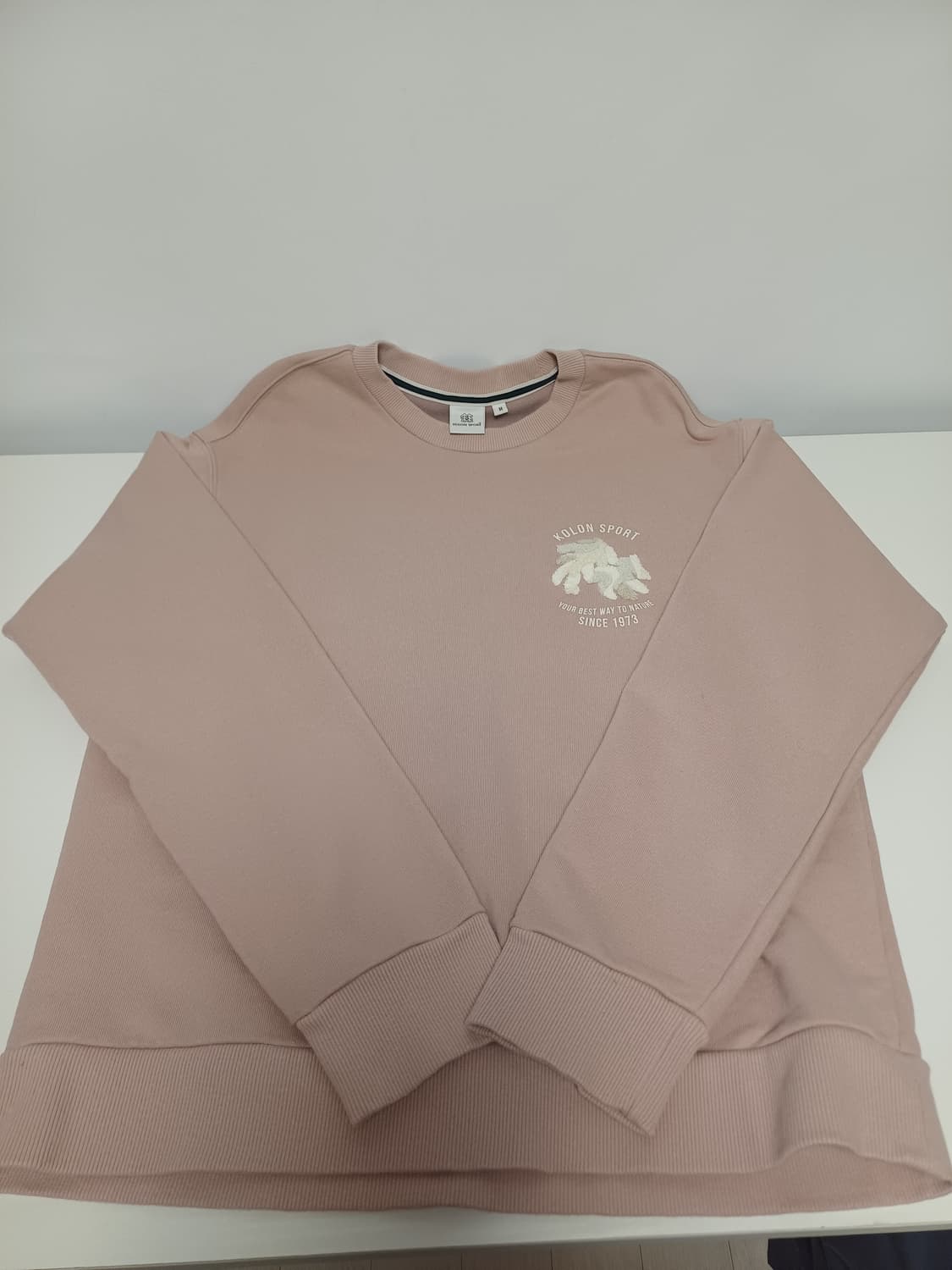 코오롱스포츠 여성 부클 그래픽 맨투맨 (M) / 상태좋음 상품이미지1