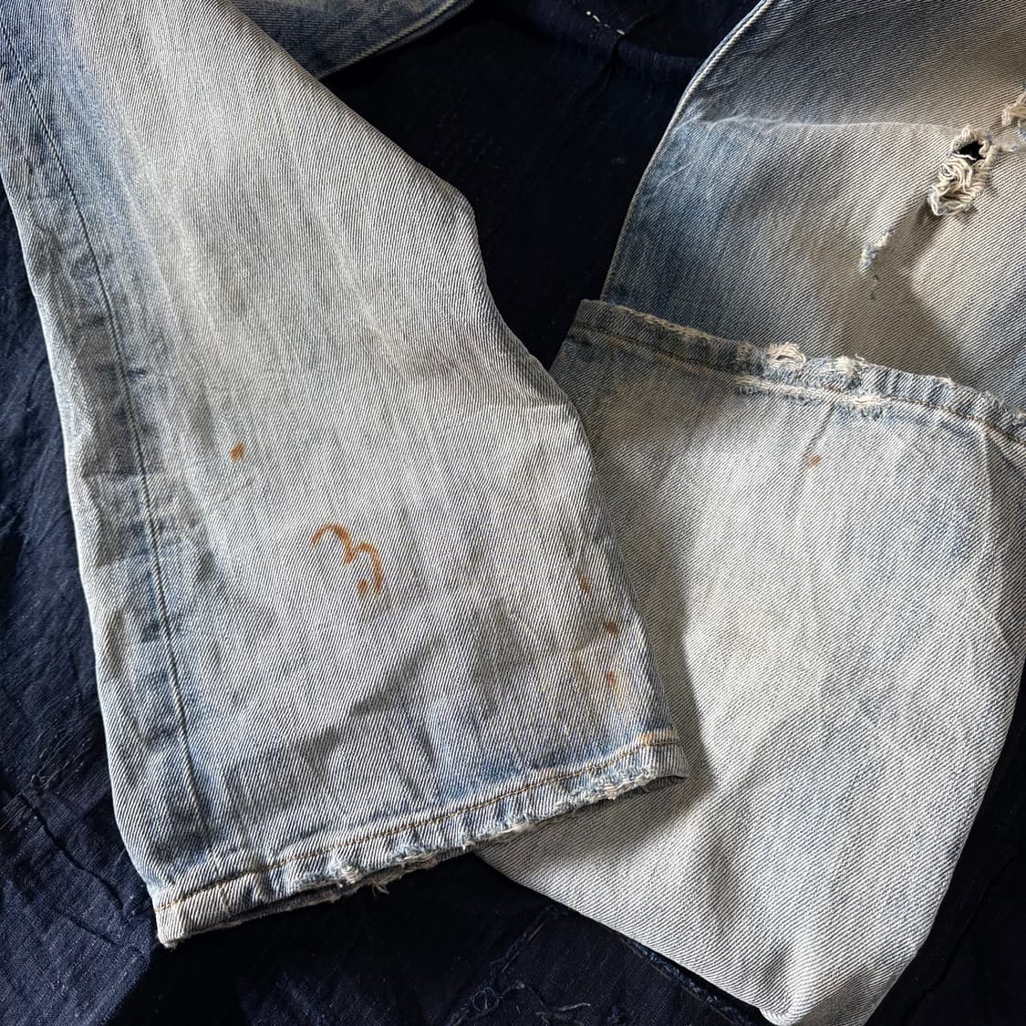 리바이스 501 데미지 데님 팬츠 32 상품이미지4