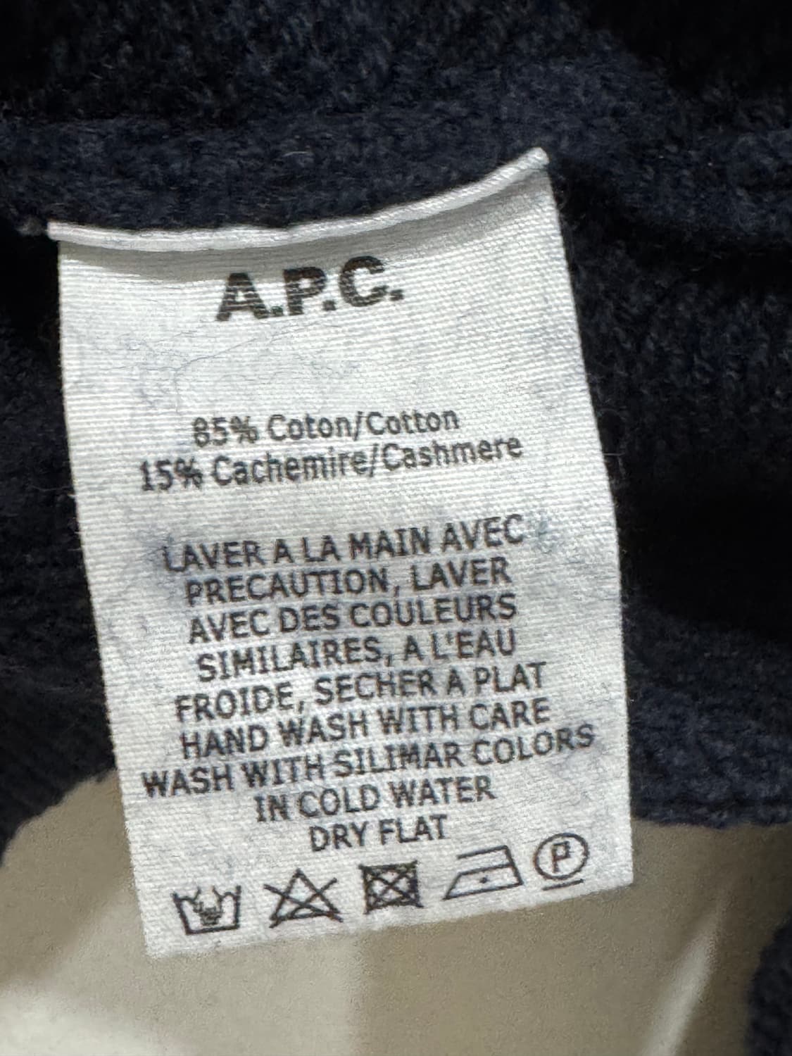 A.P.C. 네이비 니트 스웨터 S 상품이미지4