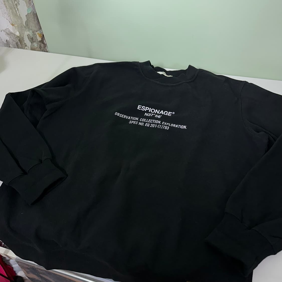 XL 에스피오나지 오버핏 빅로고 스웻코튼 맨투맨 상품이미지5