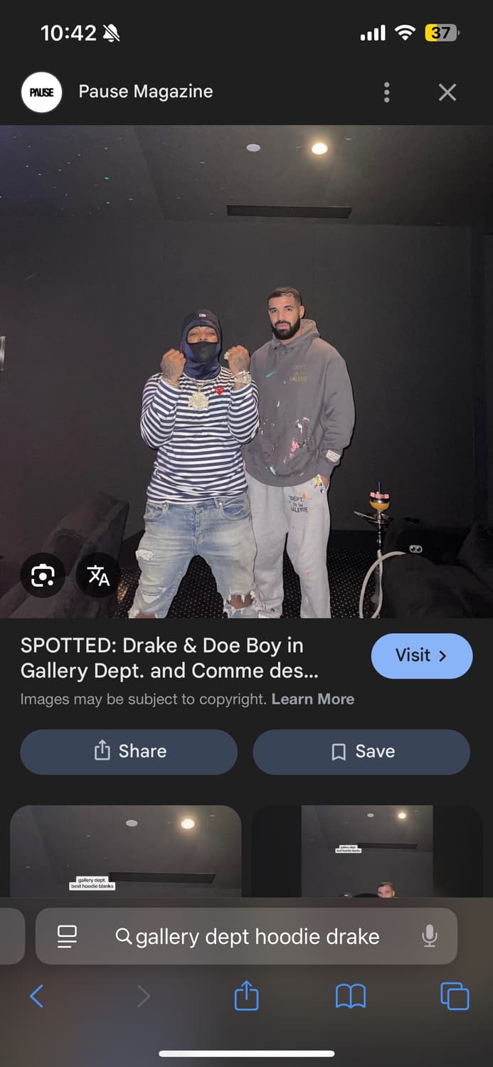 갤러리 디파트먼트 페인트 후드티 M 상품이미지5