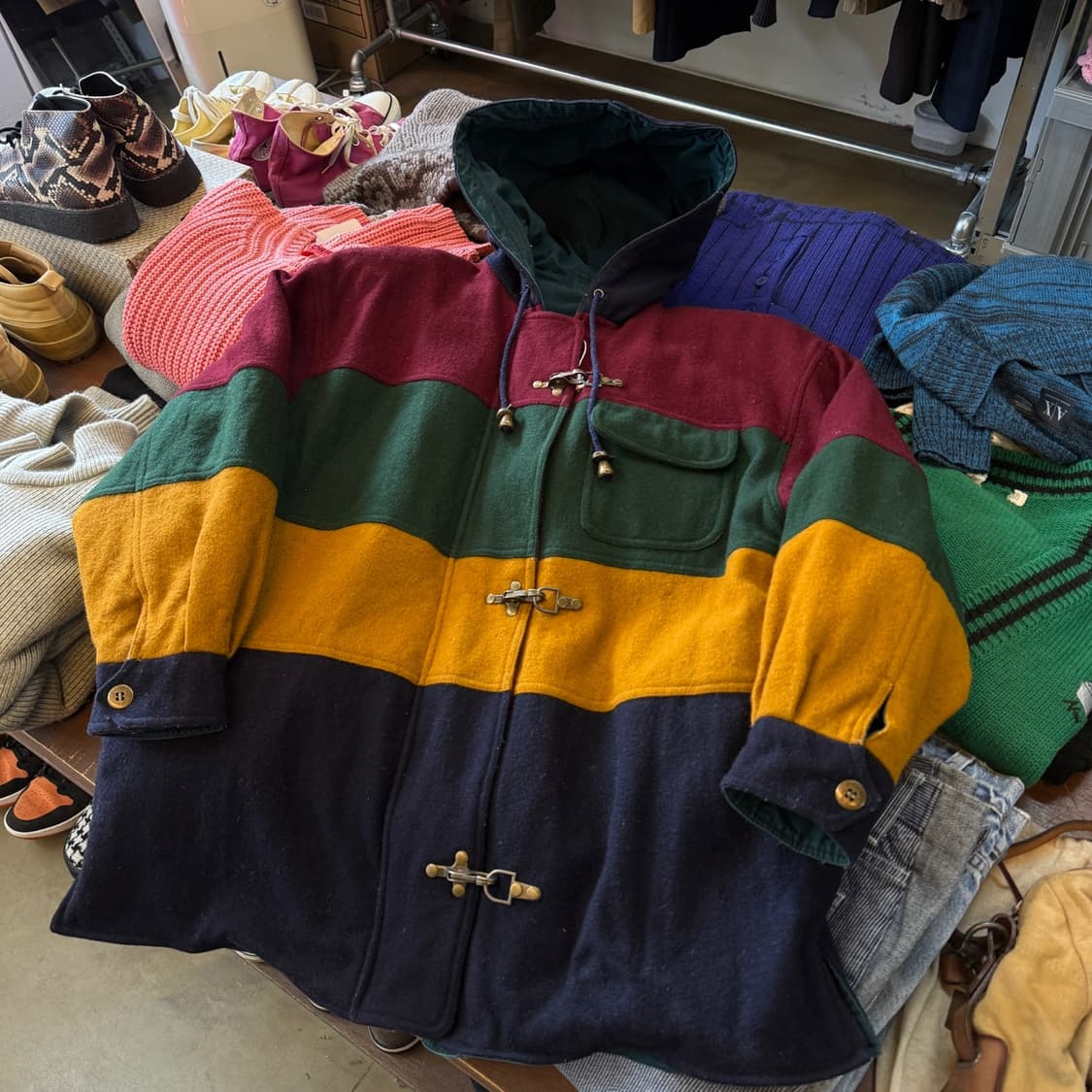 BRAETAN 인도생산 배색 파이어후크 디테일 리버서블 코트 자켓 상품이미지1