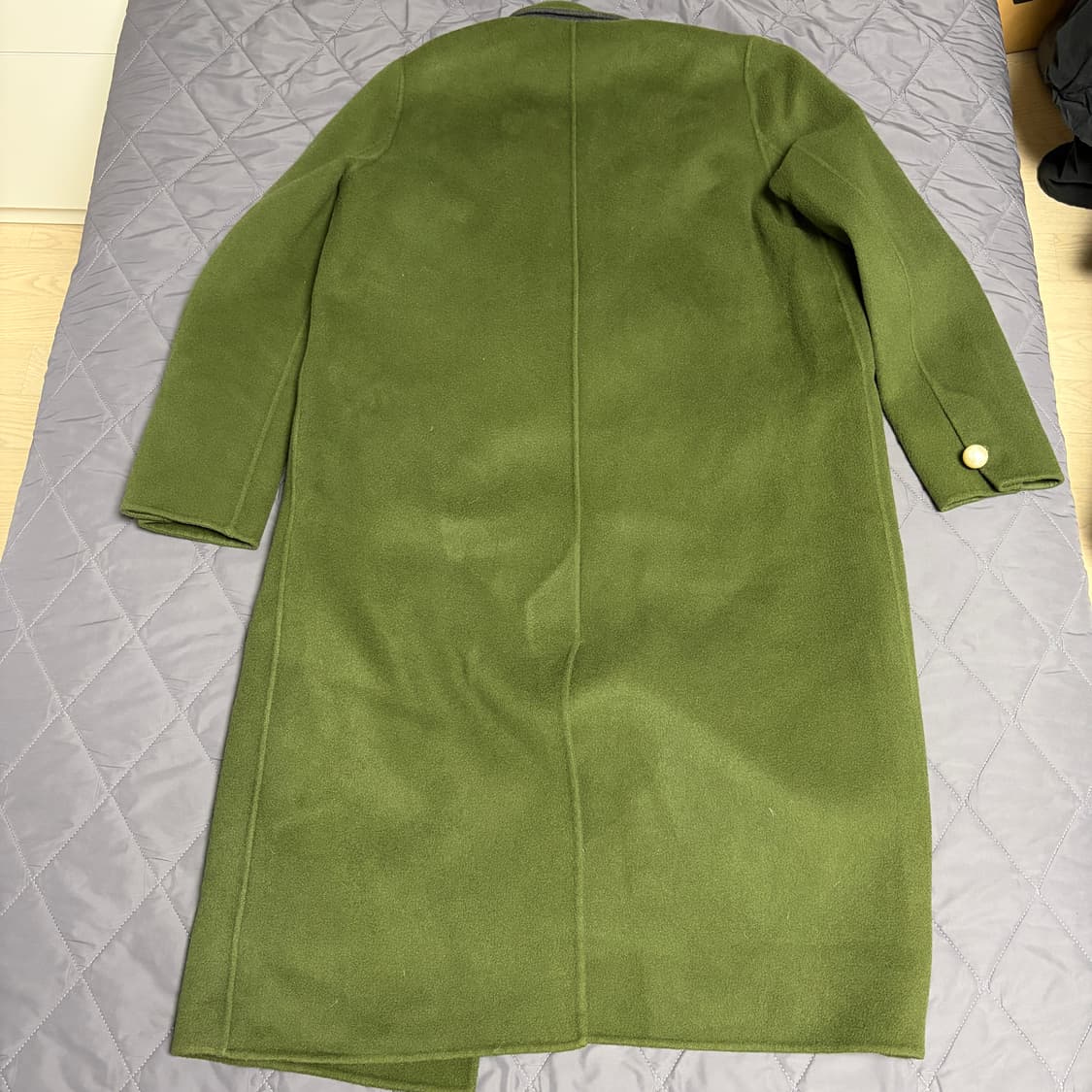 타임 캐시미어 여성코트 카키 레이어드 상품이미지2