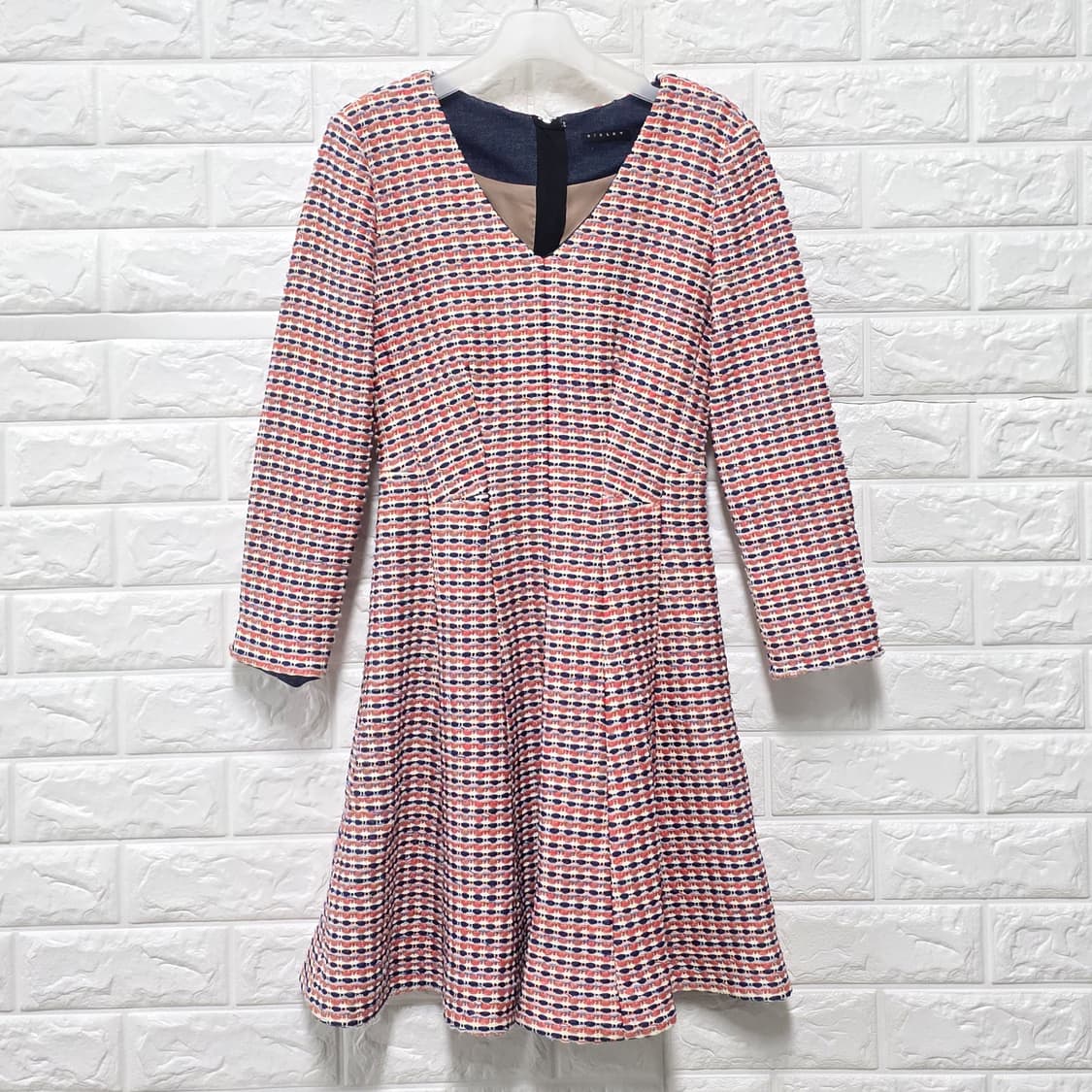 시슬리 핑크 트위드 원피스 S 상품이미지1