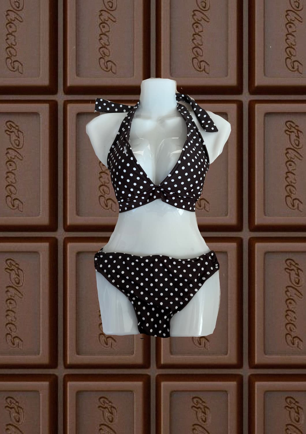 초코🍫도트 비키니 상품이미지2