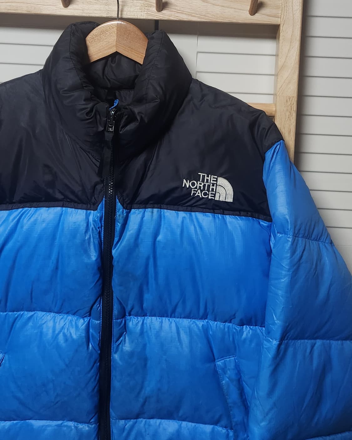 노스페이스 눕시 딥블루 오버핏 숏 패딩 자켓 해외판 상품이미지3