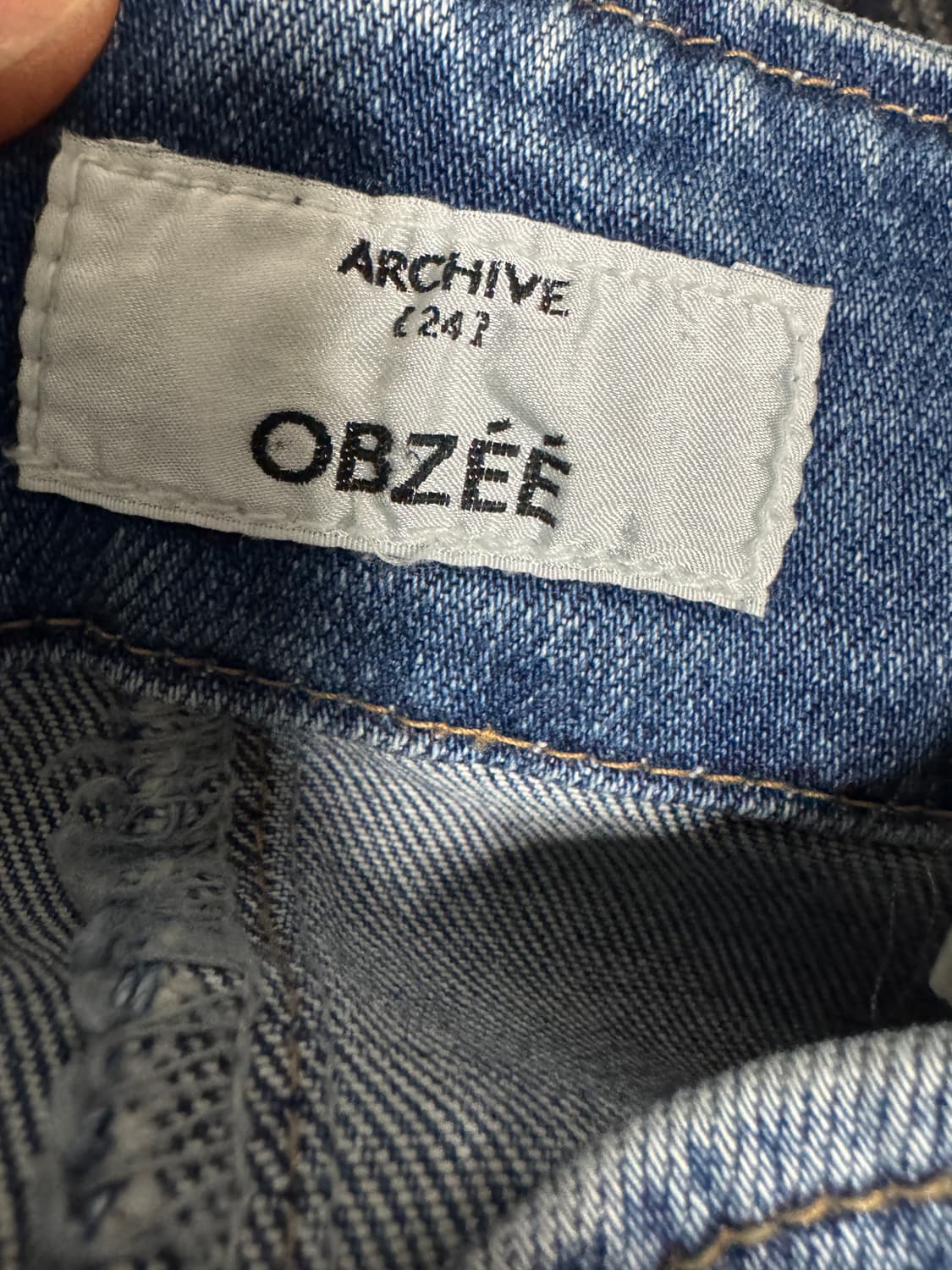 여성 한섬 오브제 23년도 빈티지 워싱 데님팬츠 25.9인치 상품이미지3