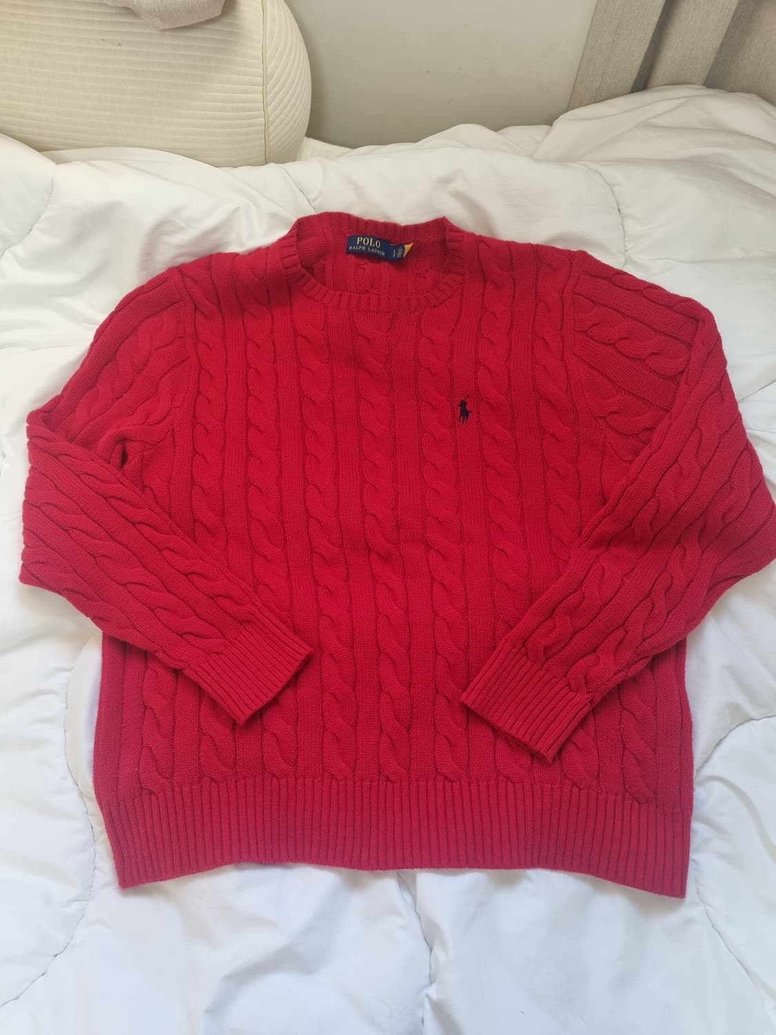 🎄겨울 추천🎄 폴로 니트 레드 상품이미지4