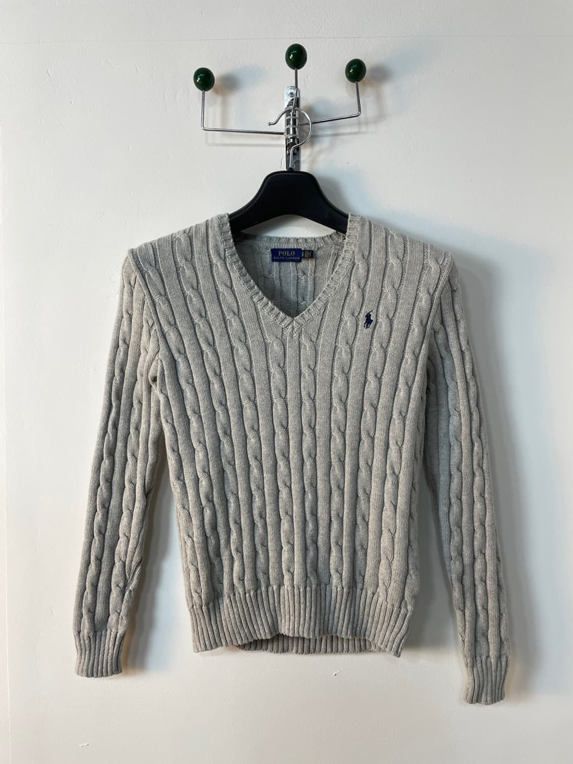 폴로 랄프로렌 브이넥 케이블 니트 상품이미지1