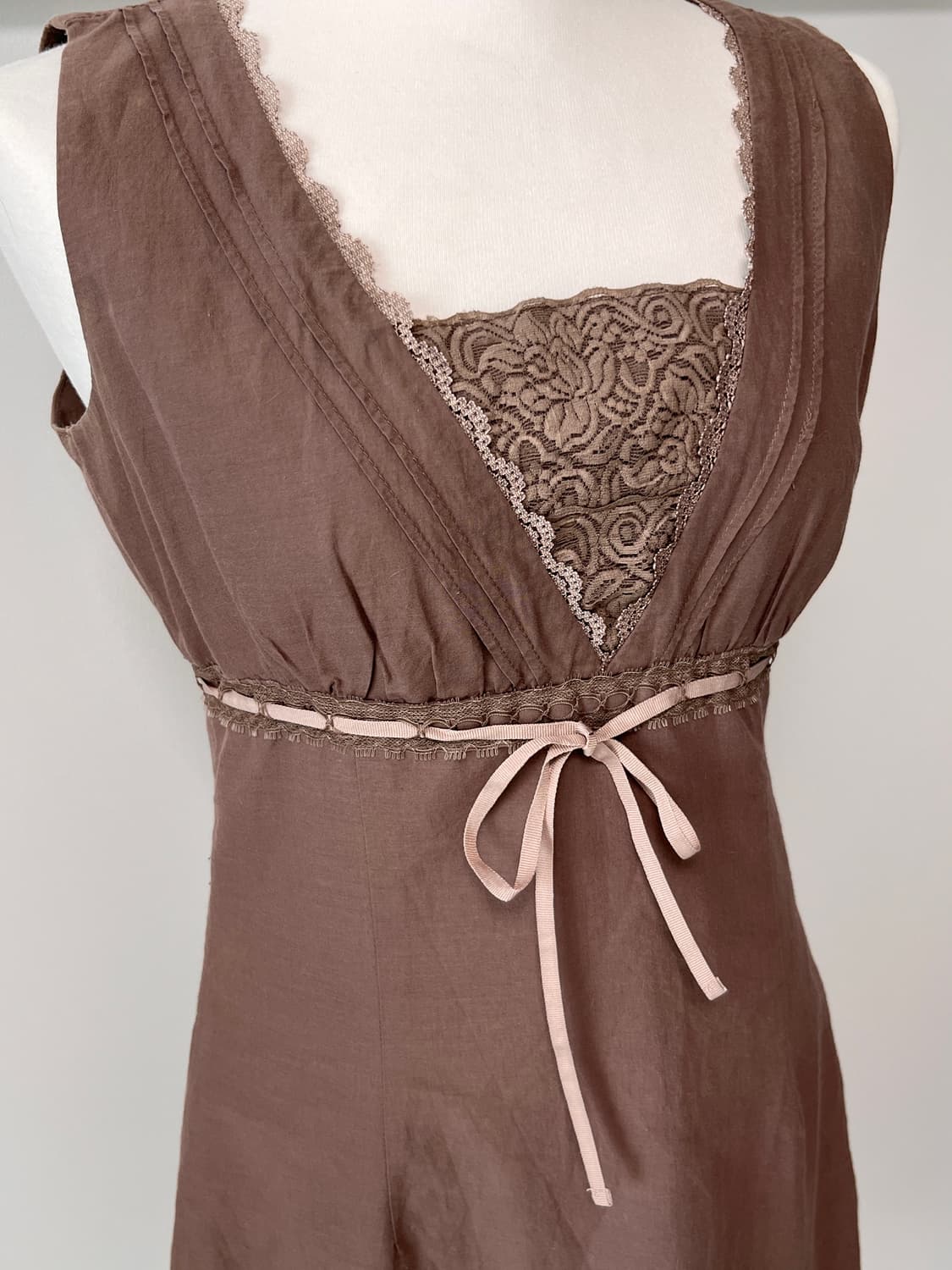 Emilyan 브라운핑크 원피스 상품이미지2