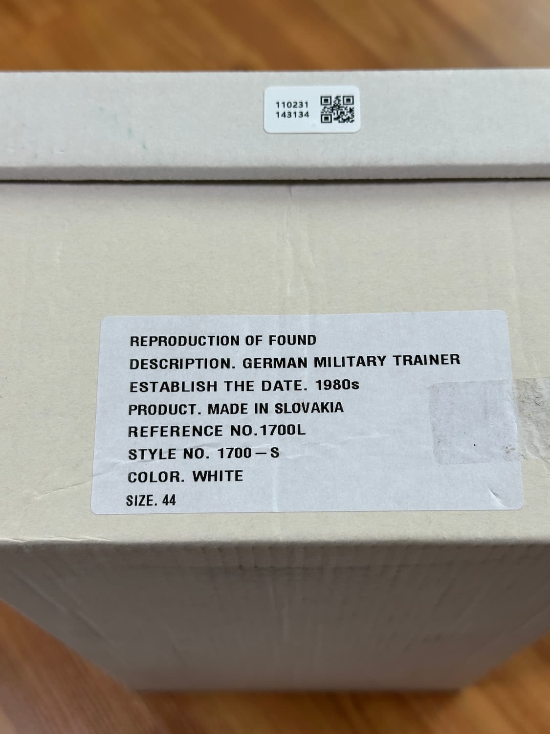 [새제품] 리프로덕션 오브 파운드 독일군 스니커즈 화이트 44 상품이미지4