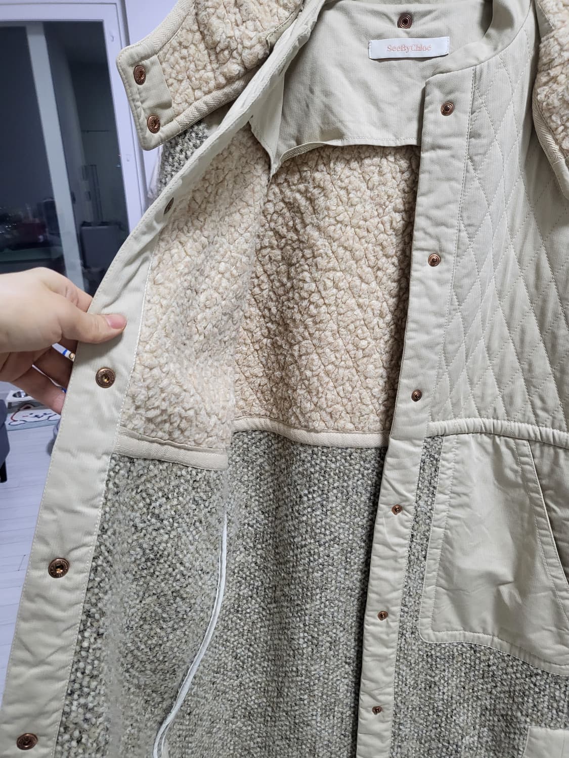 SeeByChloe 씨바이끌로에 퀼팅 후드 코트 34(55사이즈) 상품이미지9