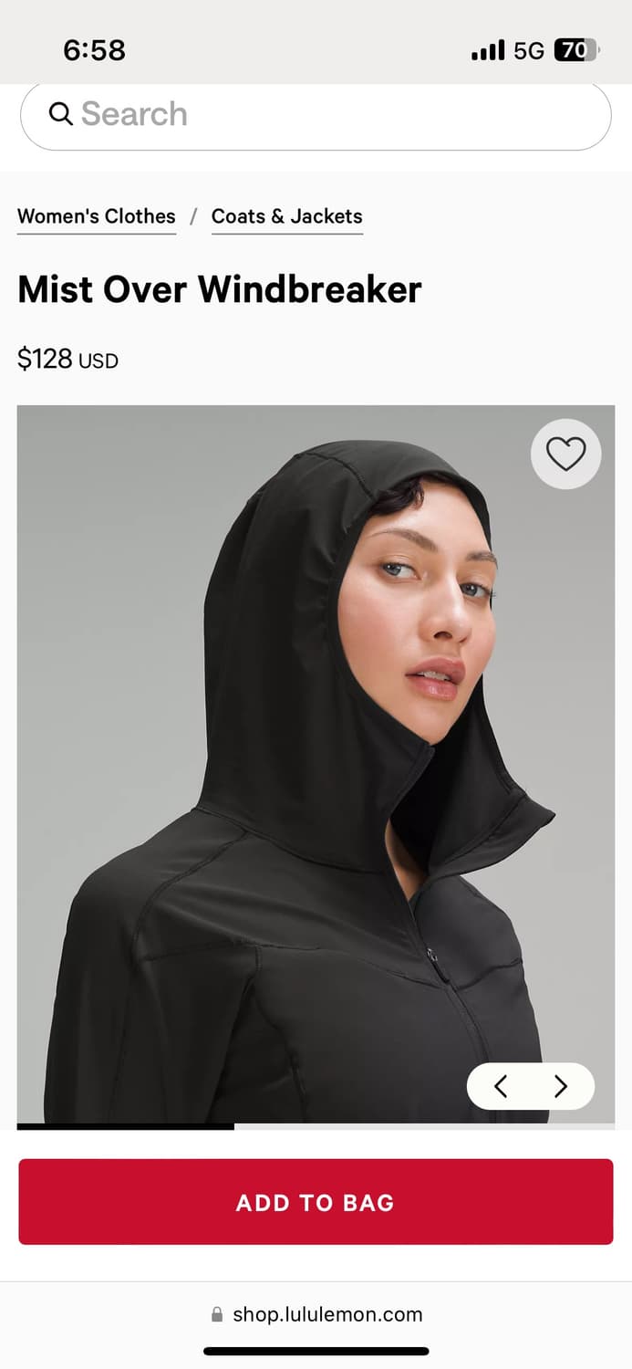 [Lululemon/룰루레몬] 미스트 오버 윈드 브레이커 *풀박 새상품 상품이미지4
