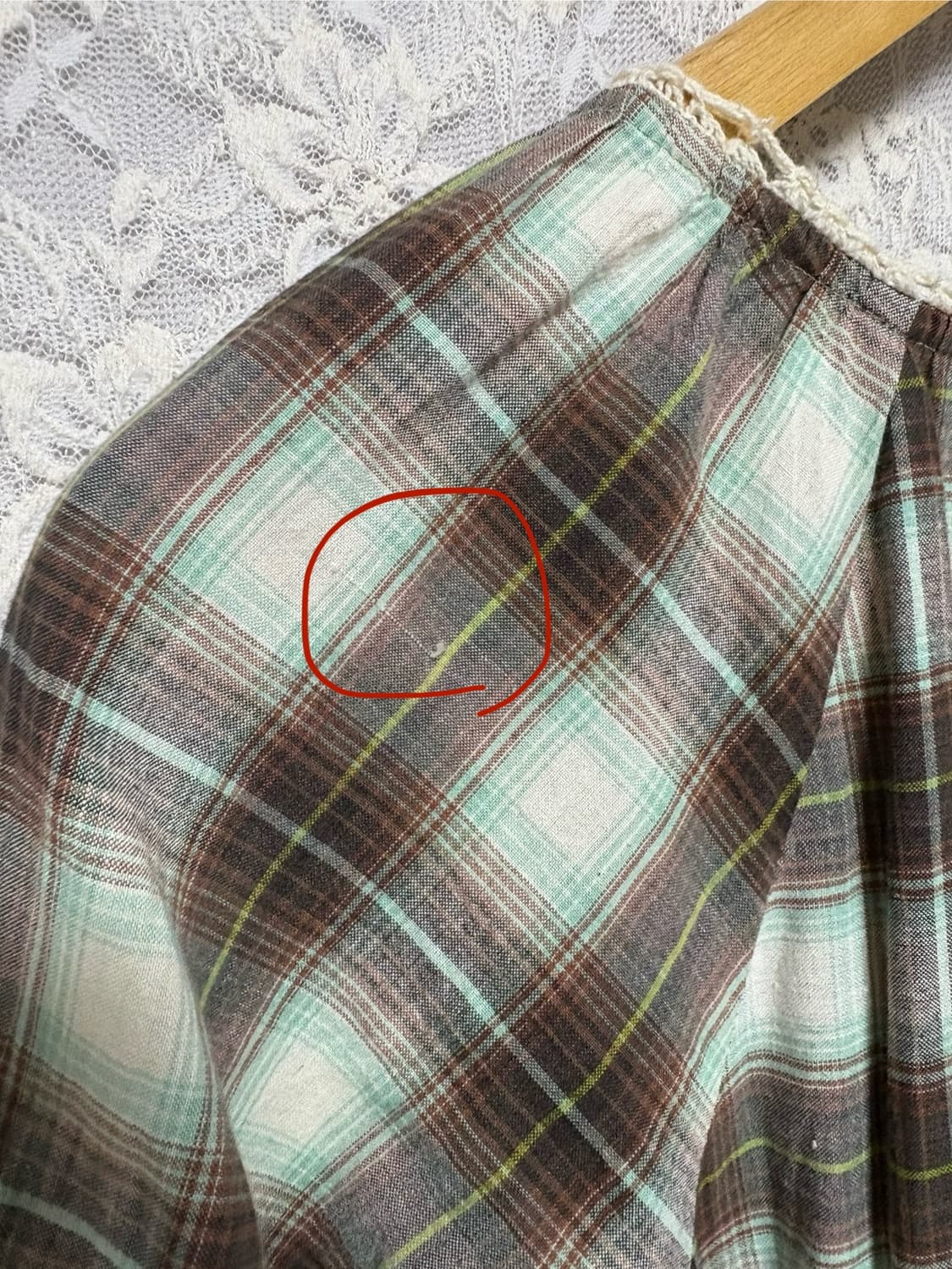 민트 브라운 체크 원피스 상품이미지9