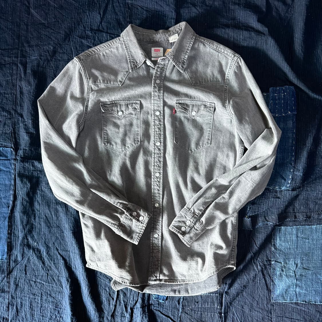 리바이스 흑청 데님 웨스턴 셔츠 M 상품이미지1