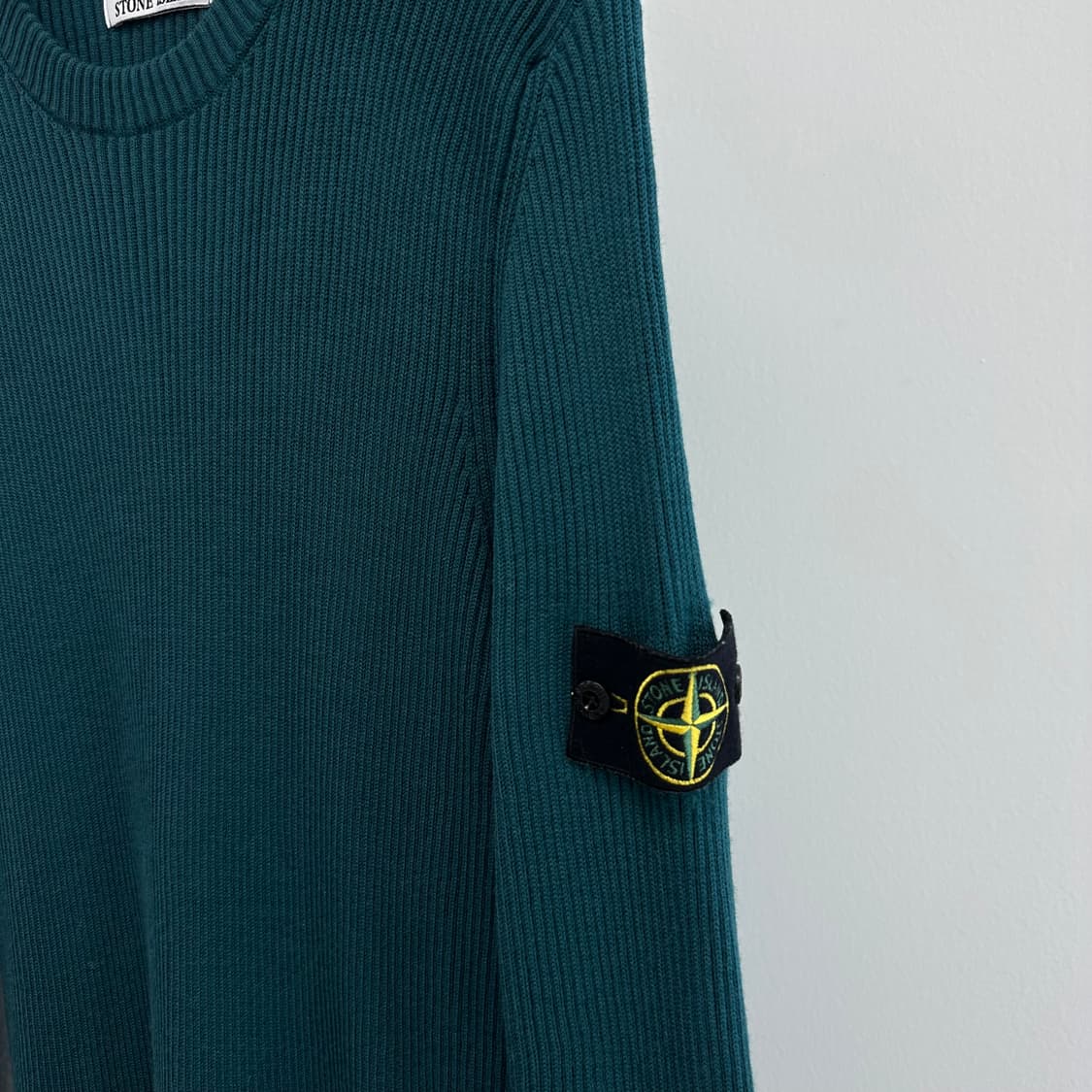 스톤아일랜드 풀 립 울 크루넥 니트 딥 제이드 상품이미지6