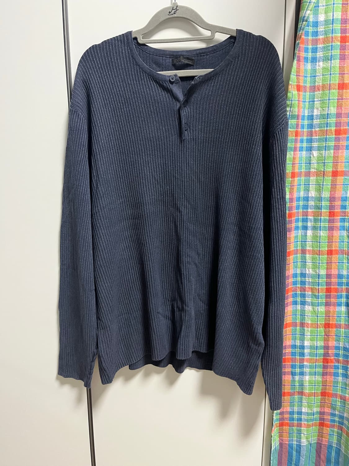 자라 네이비 헨리넥 상품이미지1