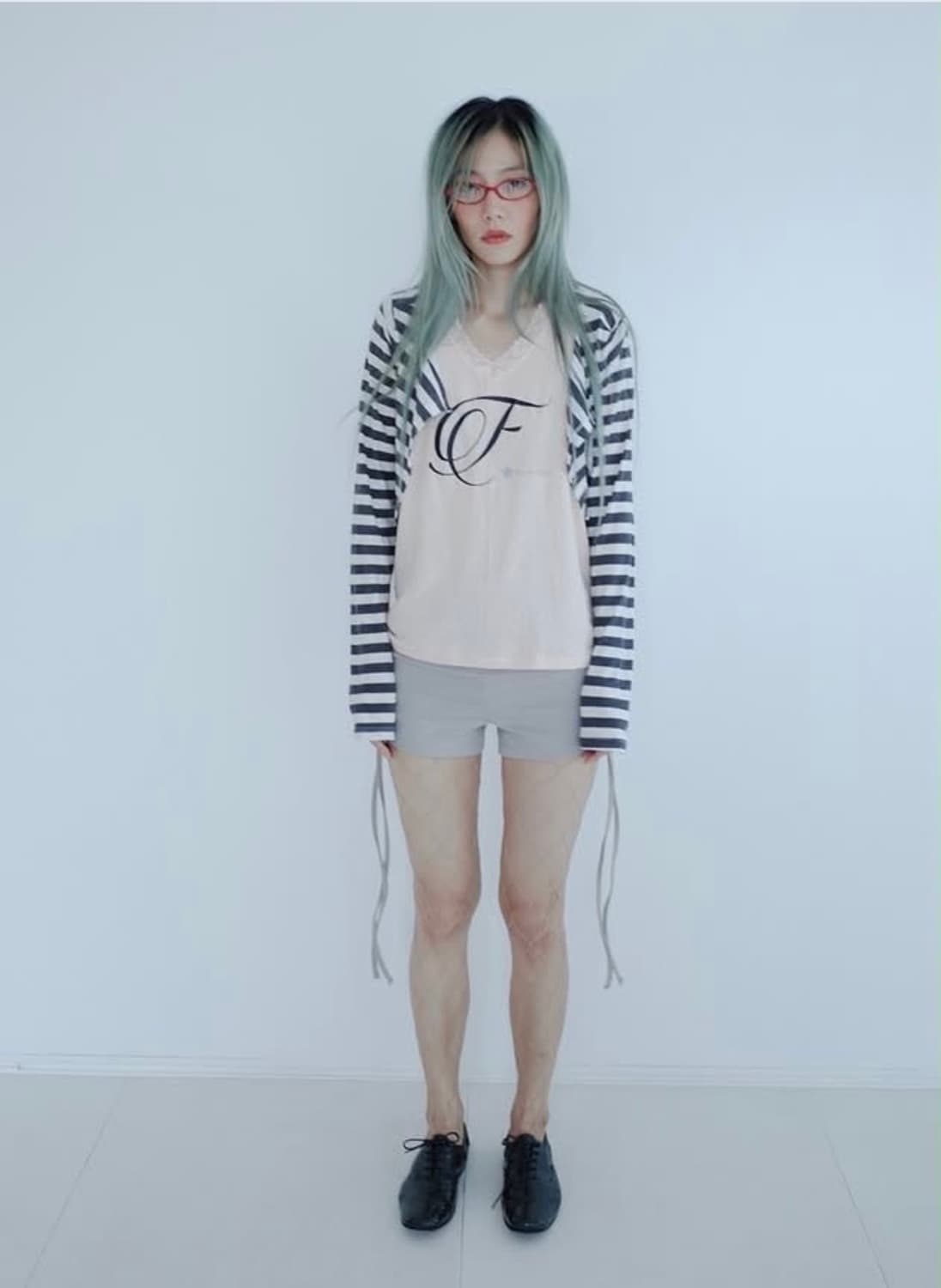 샵페어리 레이스 슬리브리스 라이트핑크 상품이미지3
