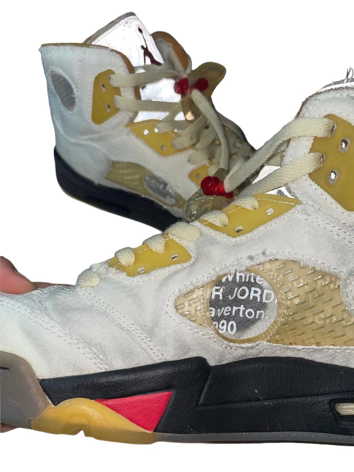 Off-White x Air Jordan 5 “Sail” 상품이미지3