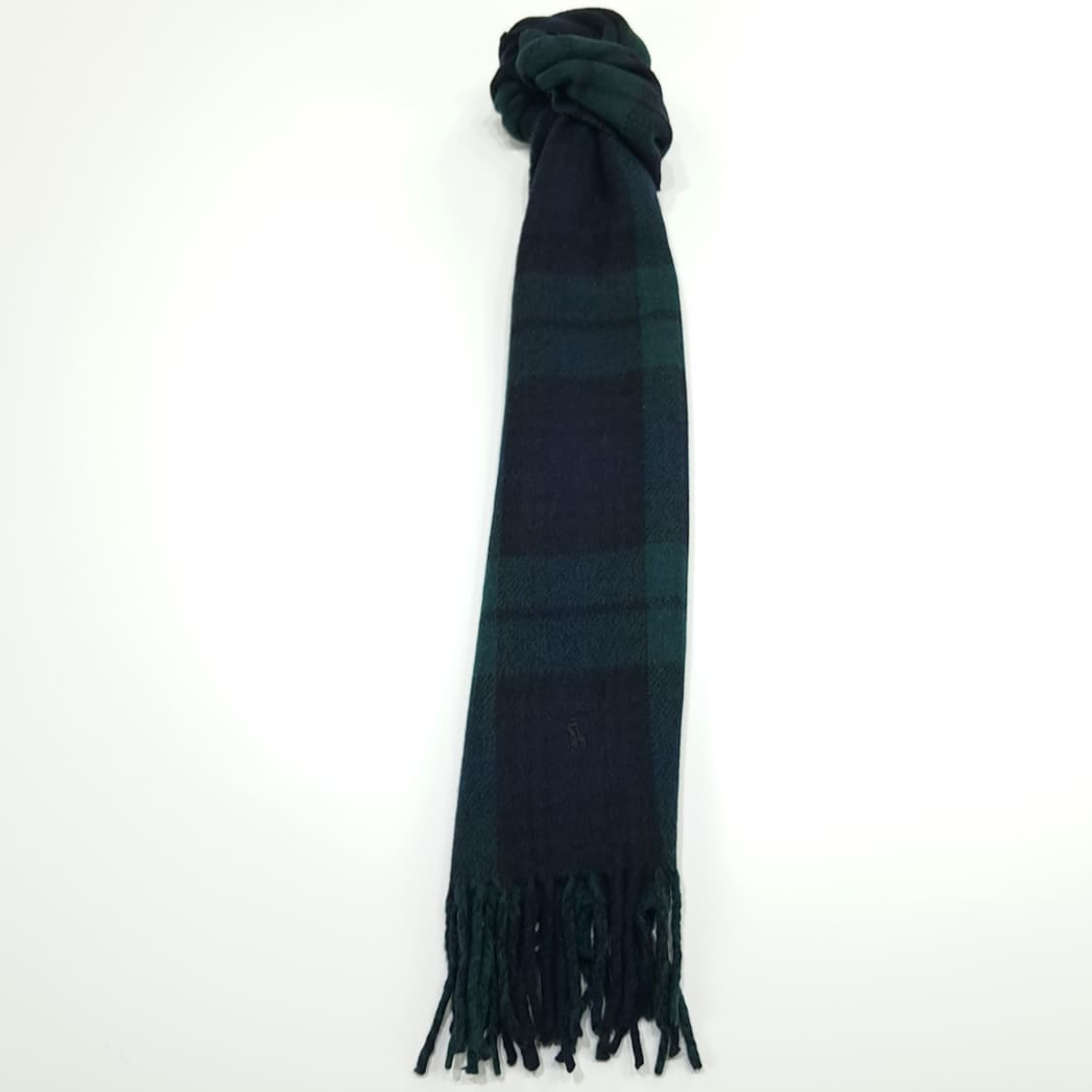 MX323 폴로 랄프로렌 클래식 블랙워치 타탄체크 램스울 목도리 머플러 상품이미지4