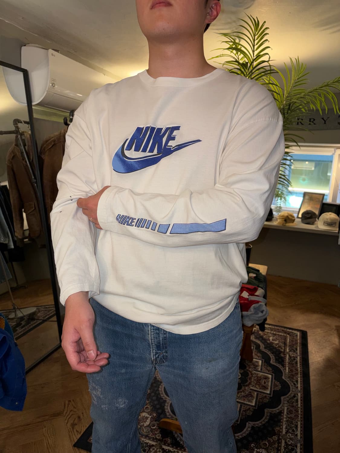 90’s Nike old swoosh logo print sleeve 상품이미지2