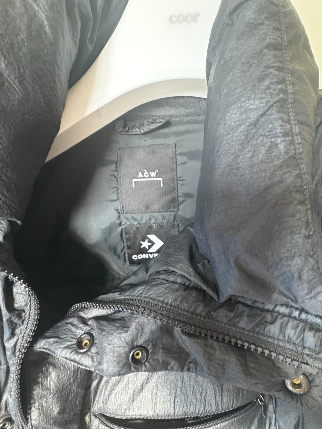 컨버스 x 어콜드월 슈퍼 퍼퍼 자켓 블랙[실사이즈: 라지] 상품이미지5