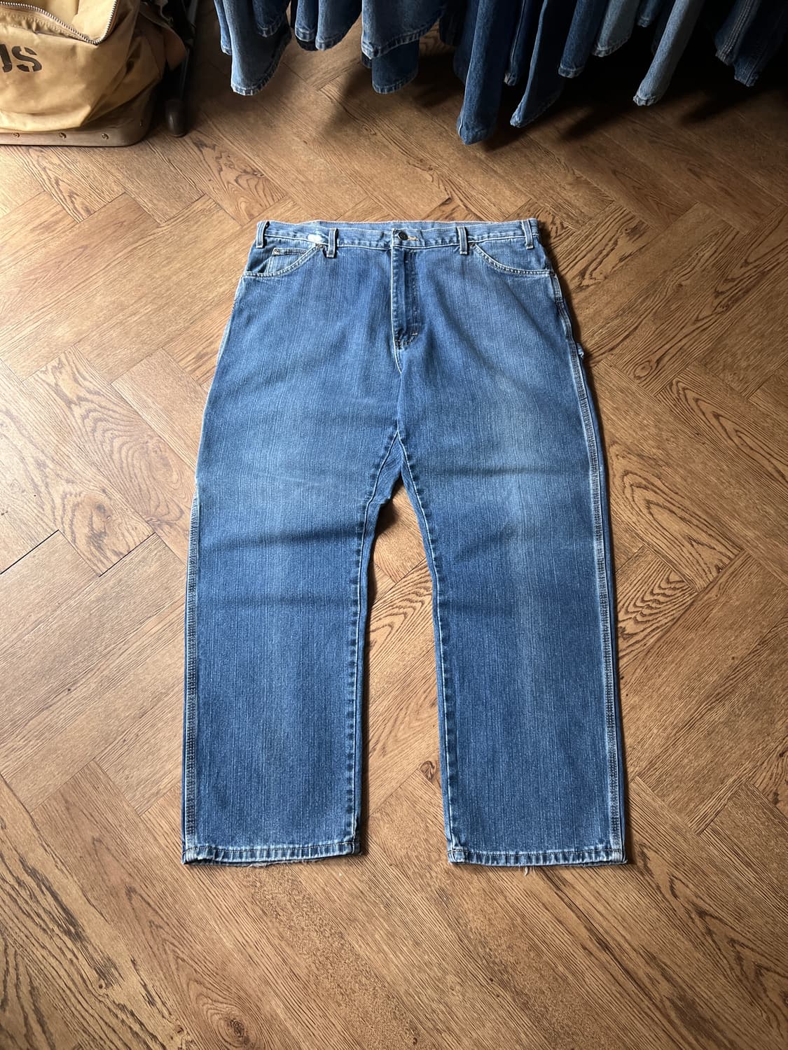 [38]디키즈 USA 미디엄블루 워싱 싱글니 카펜터 워크 데님 팬츠 상품이미지2