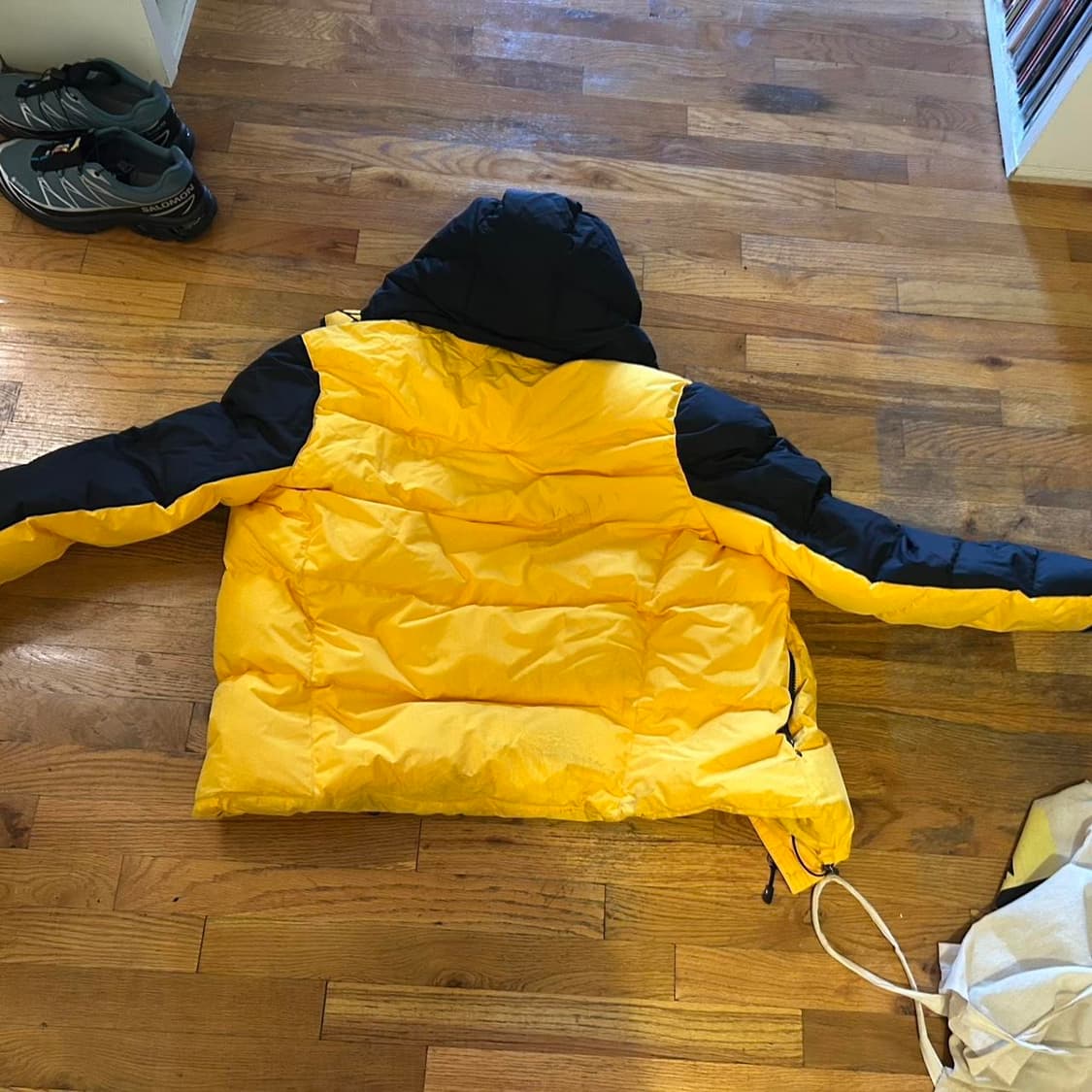 21FW 폴로 랄프 로렌 빅포니 컬러블록 다운 패딩 옐로우 블랙 상품이미지3