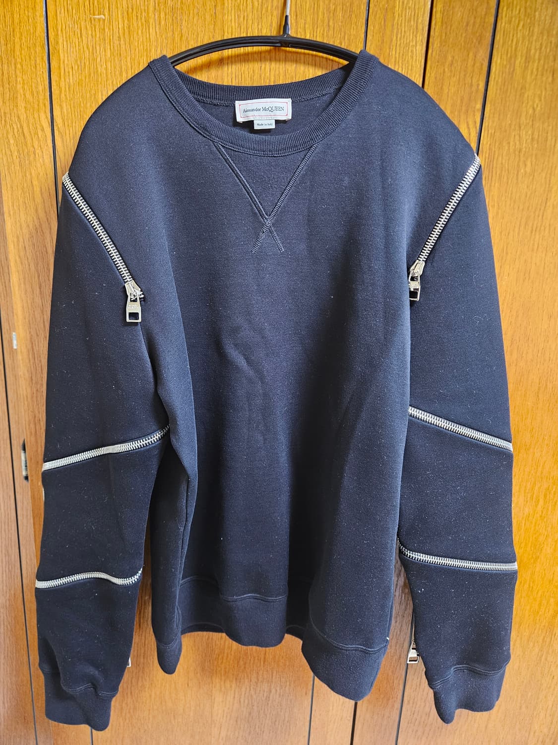 알렉산더 맥퀸 Alexander McQueen 지퍼 스웻 셔츠 블랙 M 상품이미지1