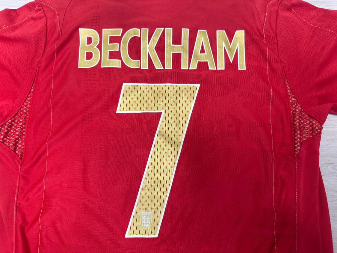 [S] 엄브로 잉글랜드 국대 06-08 어웨이 베컴 마킹 유니폼 상품이미지5