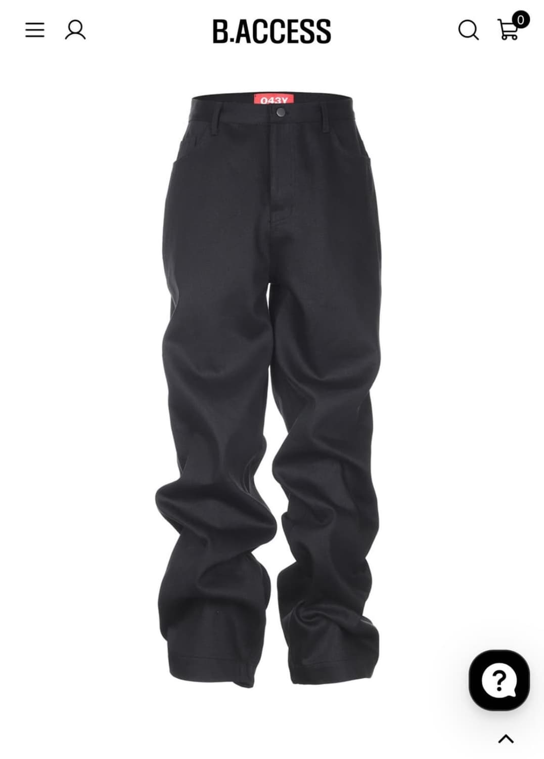 비엑세스 Eyelet Button Black Jeans 상품이미지2