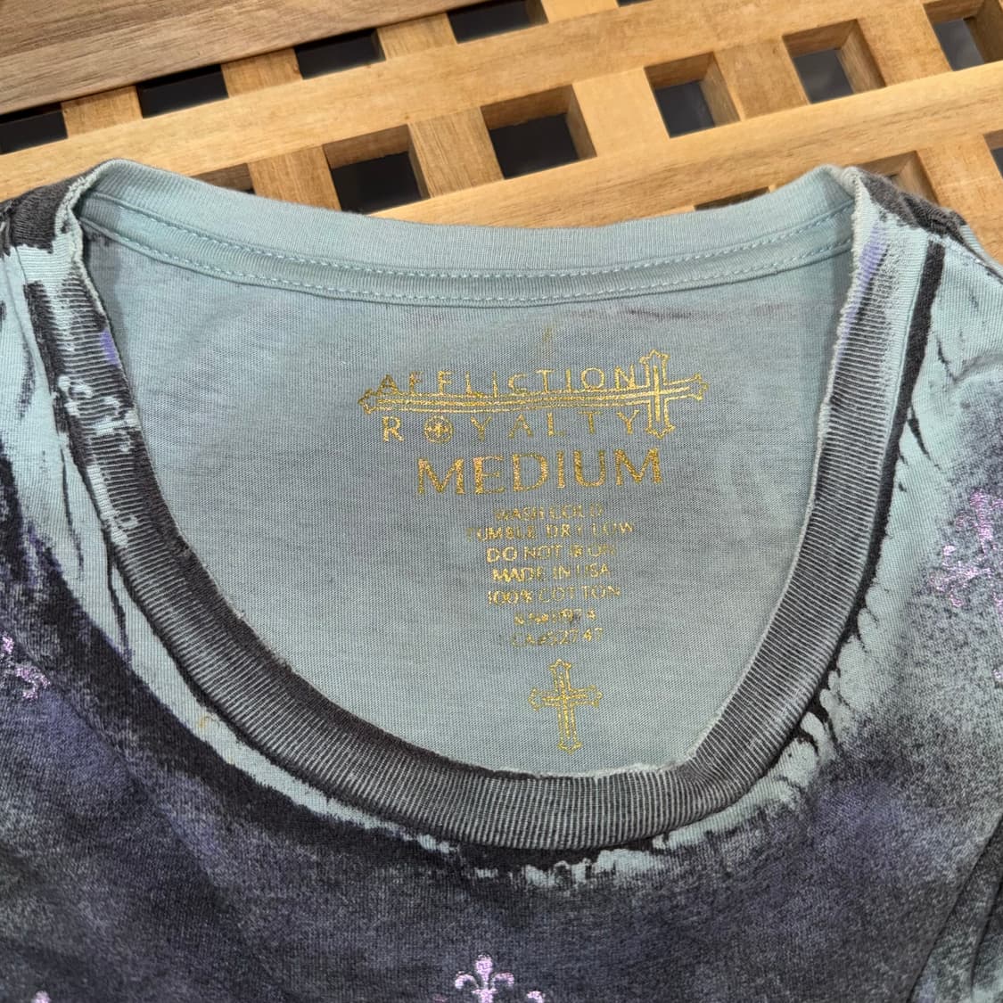 애플릭션 로열티 그라임 리퍼 스컬 티셔츠 made in USA (M) 상품이미지6