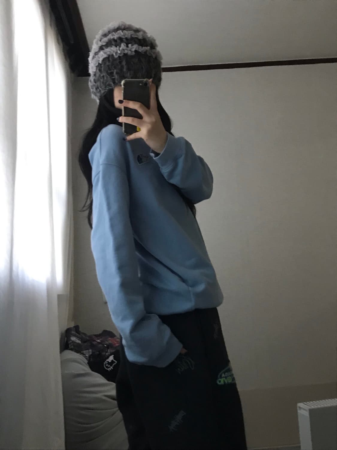 노페 연하늘 맨투맨 상품이미지6