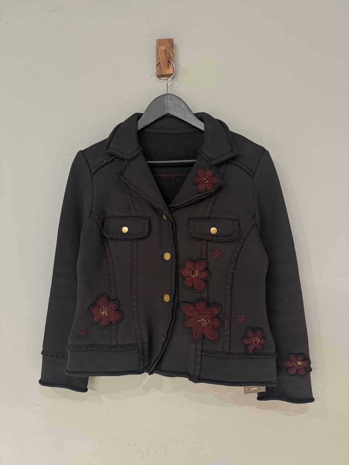 flower patch point stitch detail jacket 상품이미지5