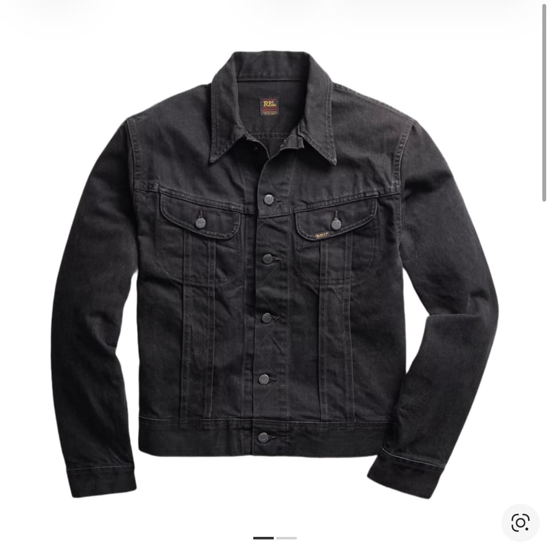 [L] RRL 더블알엘 데님 트러커 자켓 블랙 상품이미지1