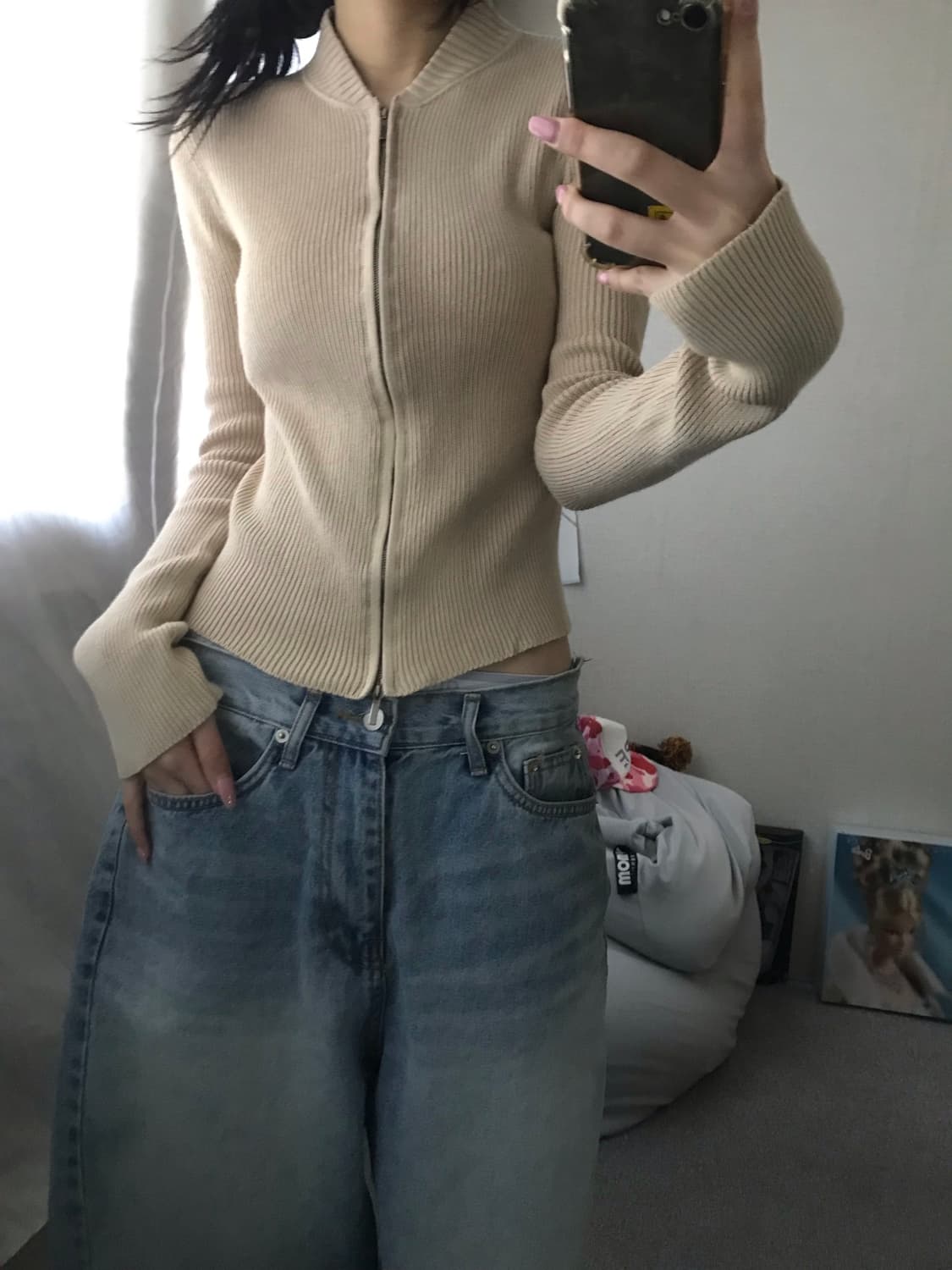 아르마니 딱붙핏 니트집업 상품이미지7