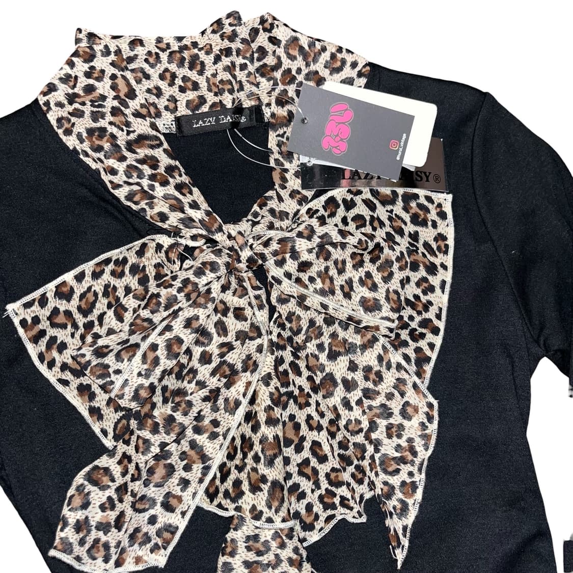 LAZY DAISY 레이지데이지 호피레이스 긴팔블라우스 갸루y2k 상품이미지2