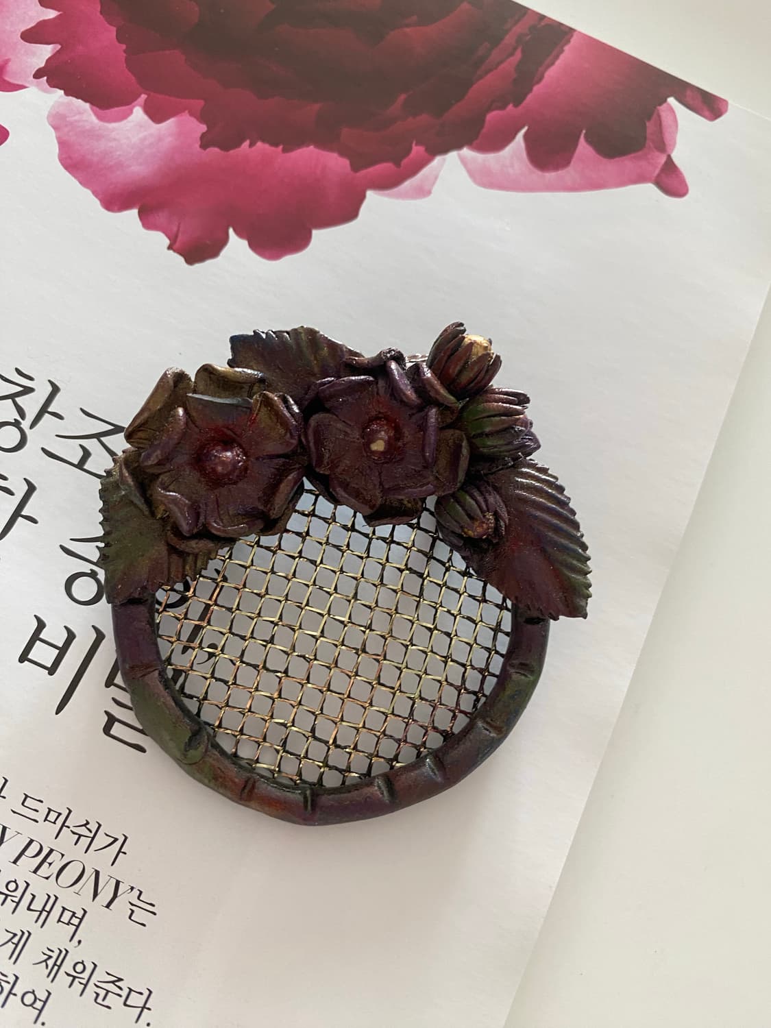 빈티지 플라워 메칼 브로치 상품이미지4
