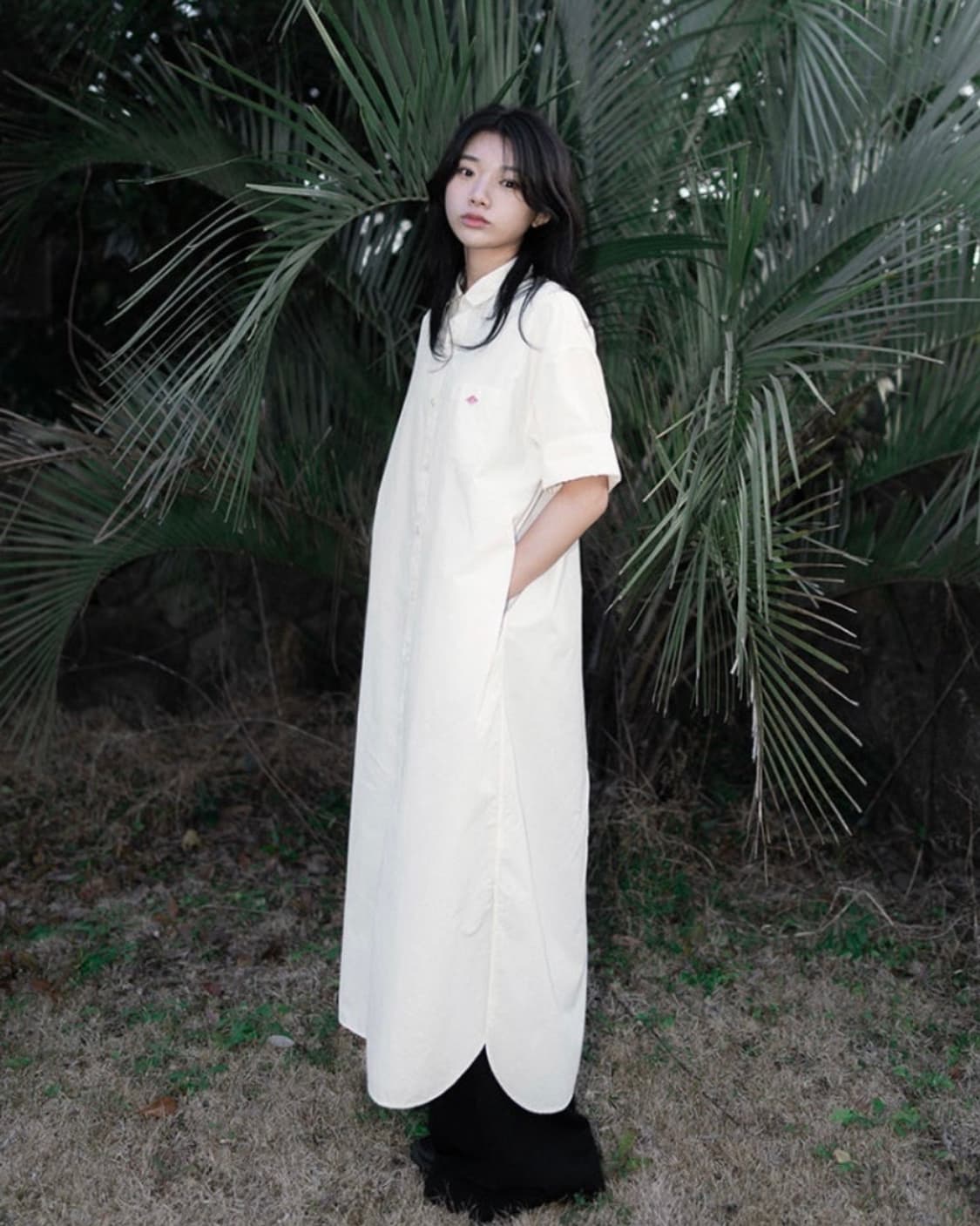 유노이아 단톤 셔츠 원피스 상품이미지1