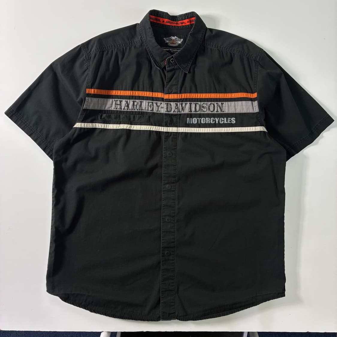 Harley davidson  할리 데이비슨 바이커 차콜 반팔 셔츠  상품이미지3
