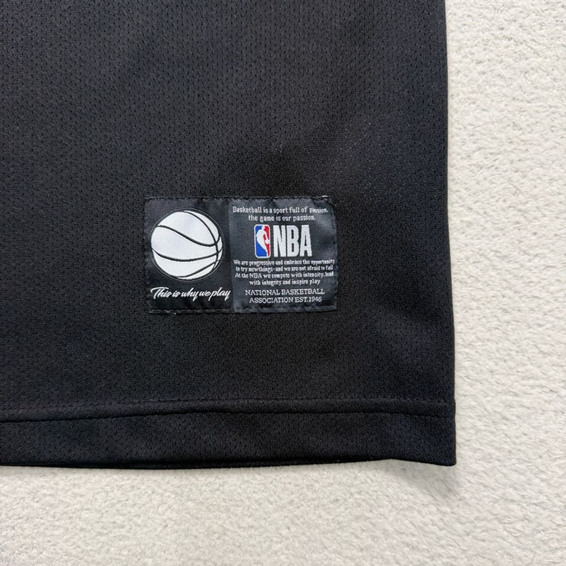 NBA 토론토 랩터스 메쉬 반팔 티셔츠 블랙 L 상품이미지4