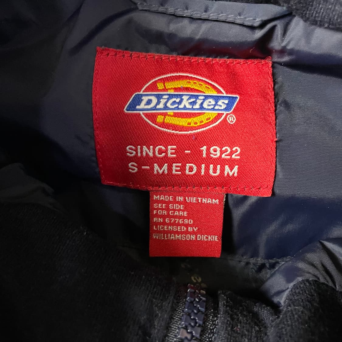 디키즈 네이비 경량 패딩 자켓 S-M 상품이미지4