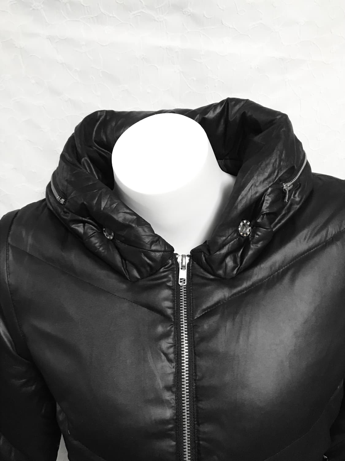 빈티지 펑크 2way 큐빅 버튼 패딩 자켓 상품이미지6