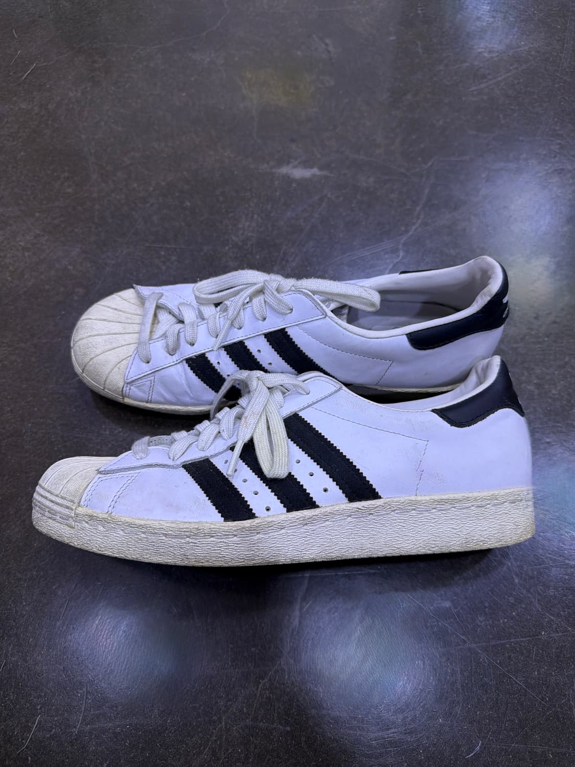 아디다스 80's 슈퍼스타 빈티지 화이트 블랙 스니커즈 260 상품이미지6