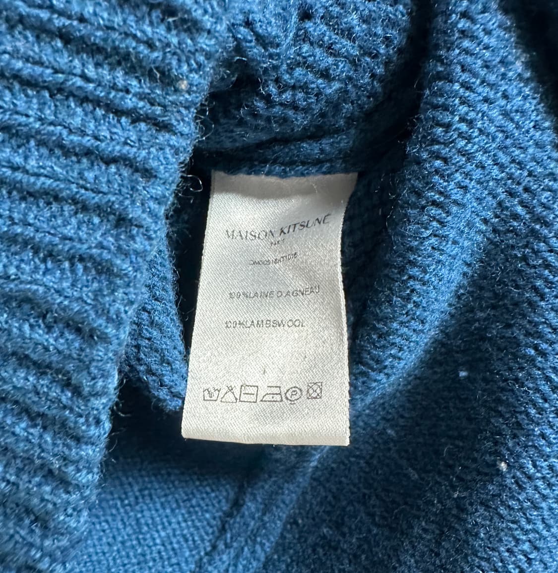 메종키츠네 빅 폭스헤드 램스울 니트 L(100-105) 상품이미지4