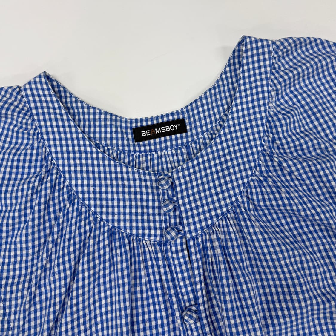 Beams Boy gingham check blouse 상품이미지4