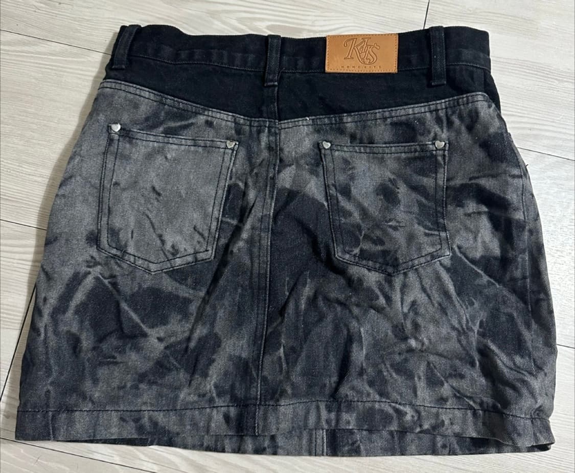 MMkits 흑청 데님 미니 스커트 상품이미지1